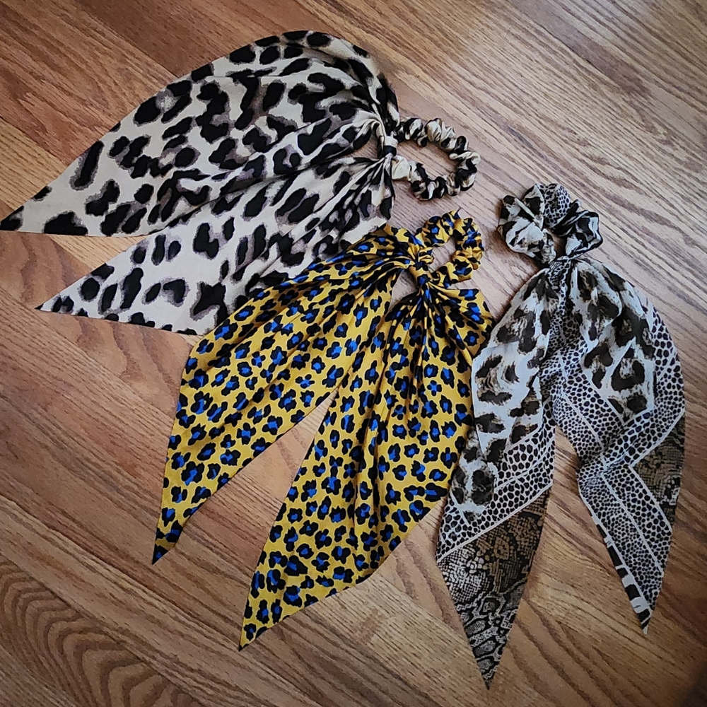3 Silk Hair Scrunchies